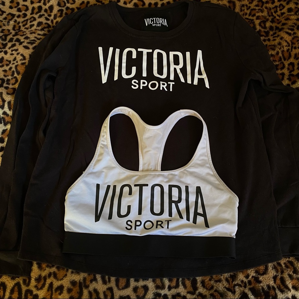 Victoria’s Secret sport, sport bra and sweater, like new, smalls